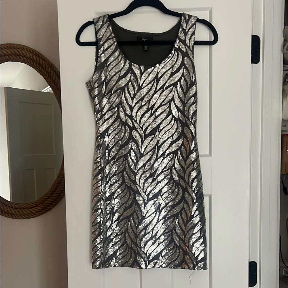 Silver and Gray Sequin Dress